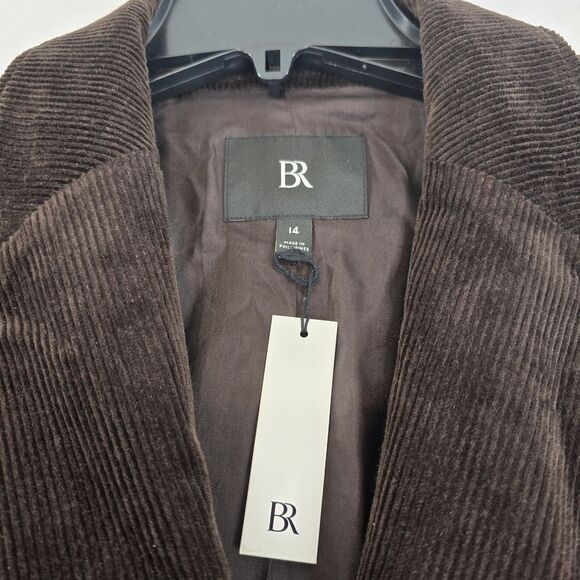 Banana Republic Wide Wale Costa Coffee Brown Corduroy Oversized Blazer Size 14 - Picture 13 of 16
